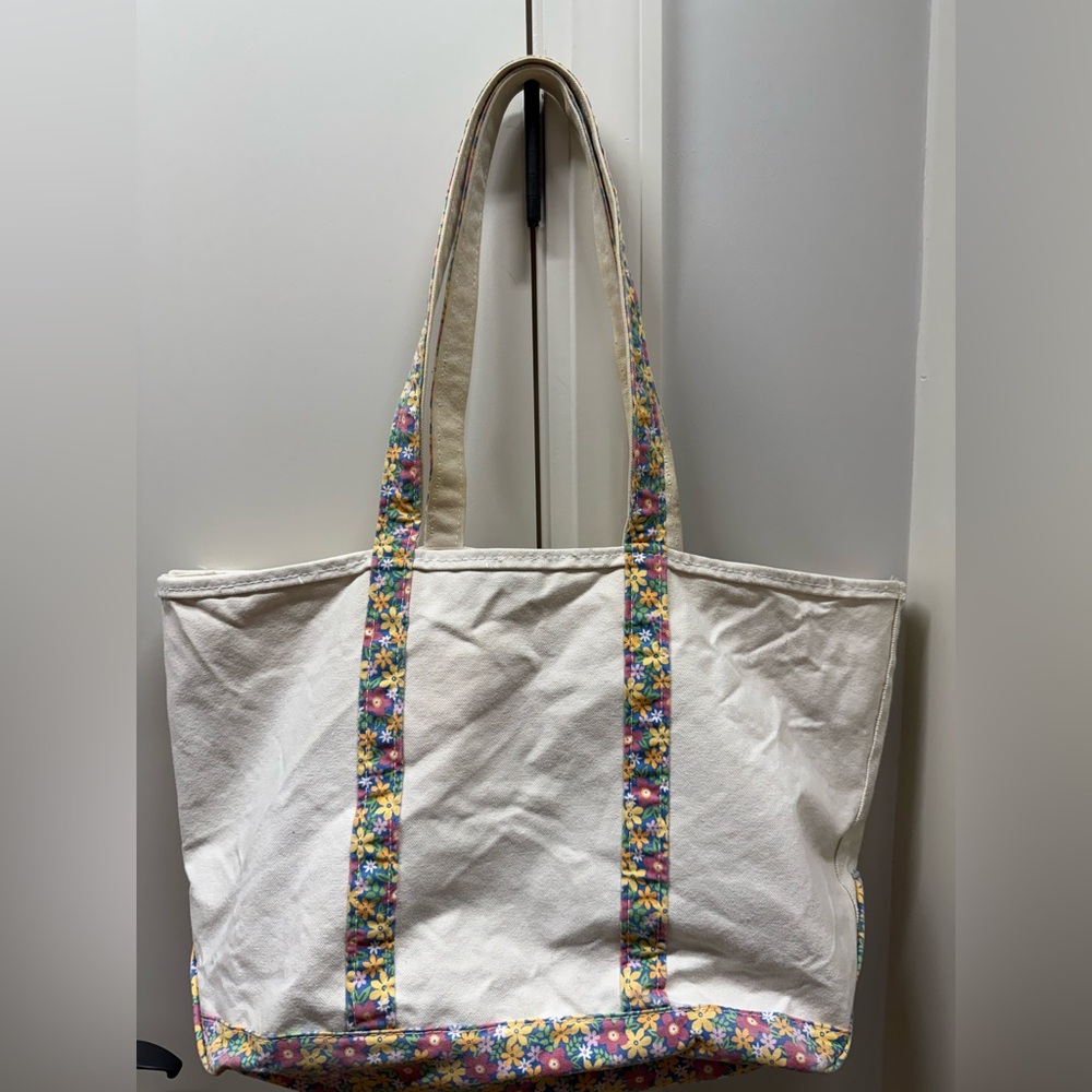 Vintage 90s Floral L.L. Bean Boat and Tote